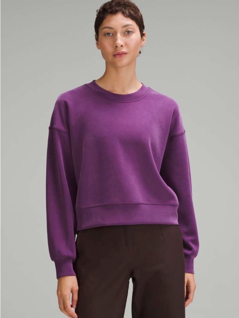 Lululemon Softstreme Perfectly Oversized Cropped Crew Sweatshirt